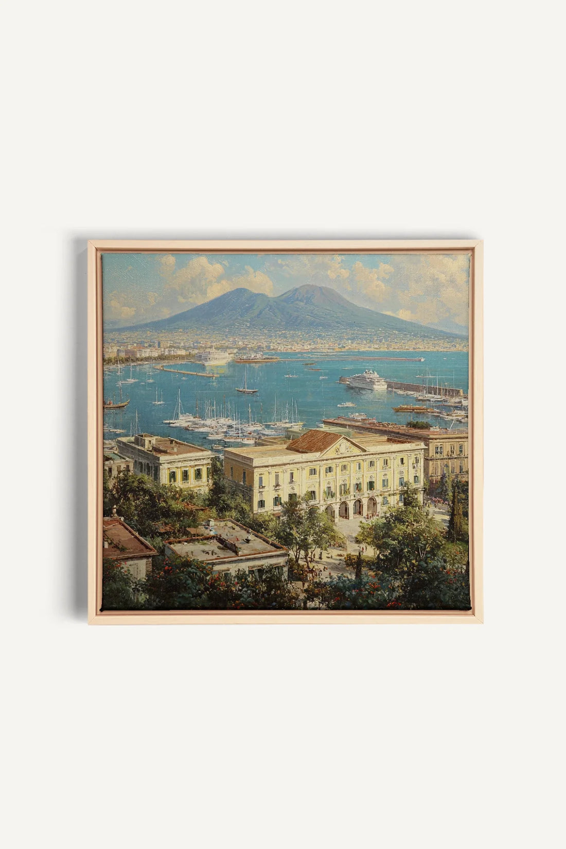 OLEKA CANVAS - BAY OF GOLD, Oeuvre sur toile étirée, encadré Naturel Clair