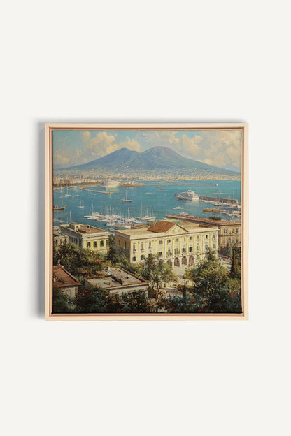 OLEKA CANVAS - BAY OF GOLD, Oeuvre sur toile étirée, encadré Naturel Clair