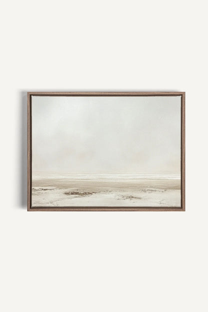 OLEKA CANVAS - BENEATH THE MIST, Oeuvre sur toile étirée, encadré Brun Chêne