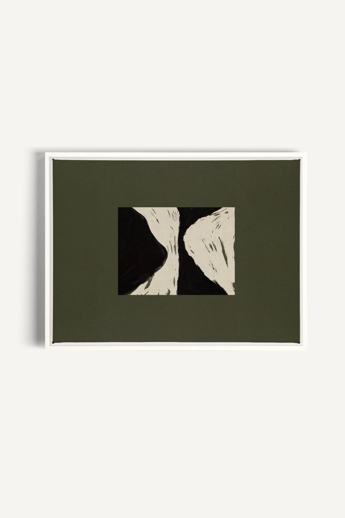 BLACK RIVER, Oeuvre sur toile étirée, encadré Blanc