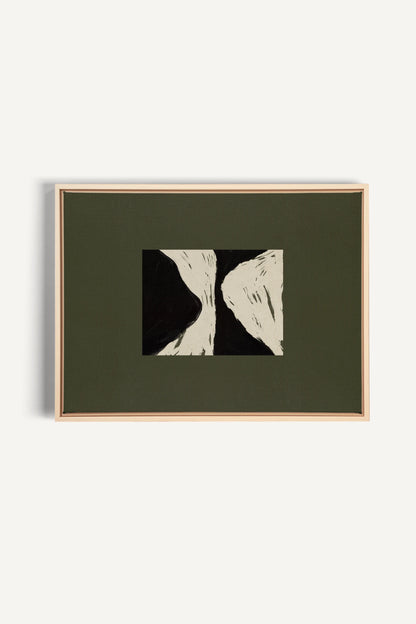 BLACK RIVER, Work on stretched canvas, framed Naturel Clair