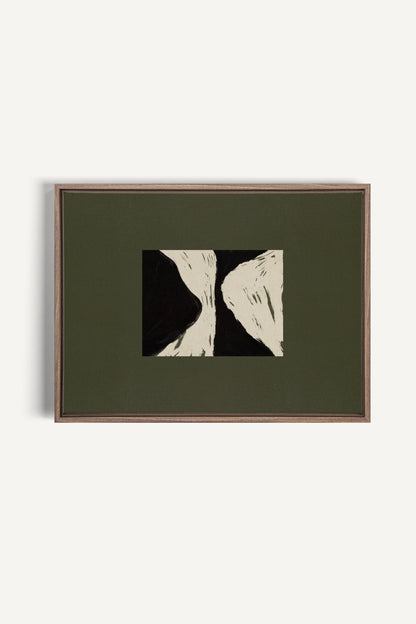 BLACK RIVER, Oeuvre sur toile étirée, encadré Brun Chêne