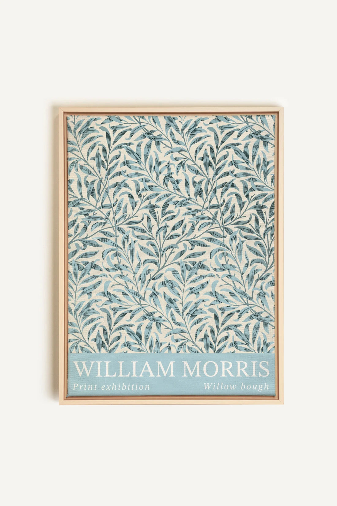 OLEKA CANVAS - BLEU MORRIS, Oeuvre sur toile étirée, encadré Naturel Clair