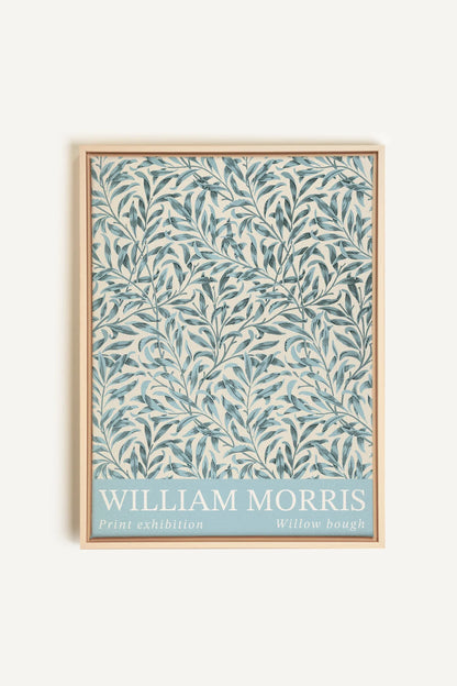 OLEKA CANVAS - BLEU MORRIS, Oeuvre sur toile étirée, encadré Naturel Clair