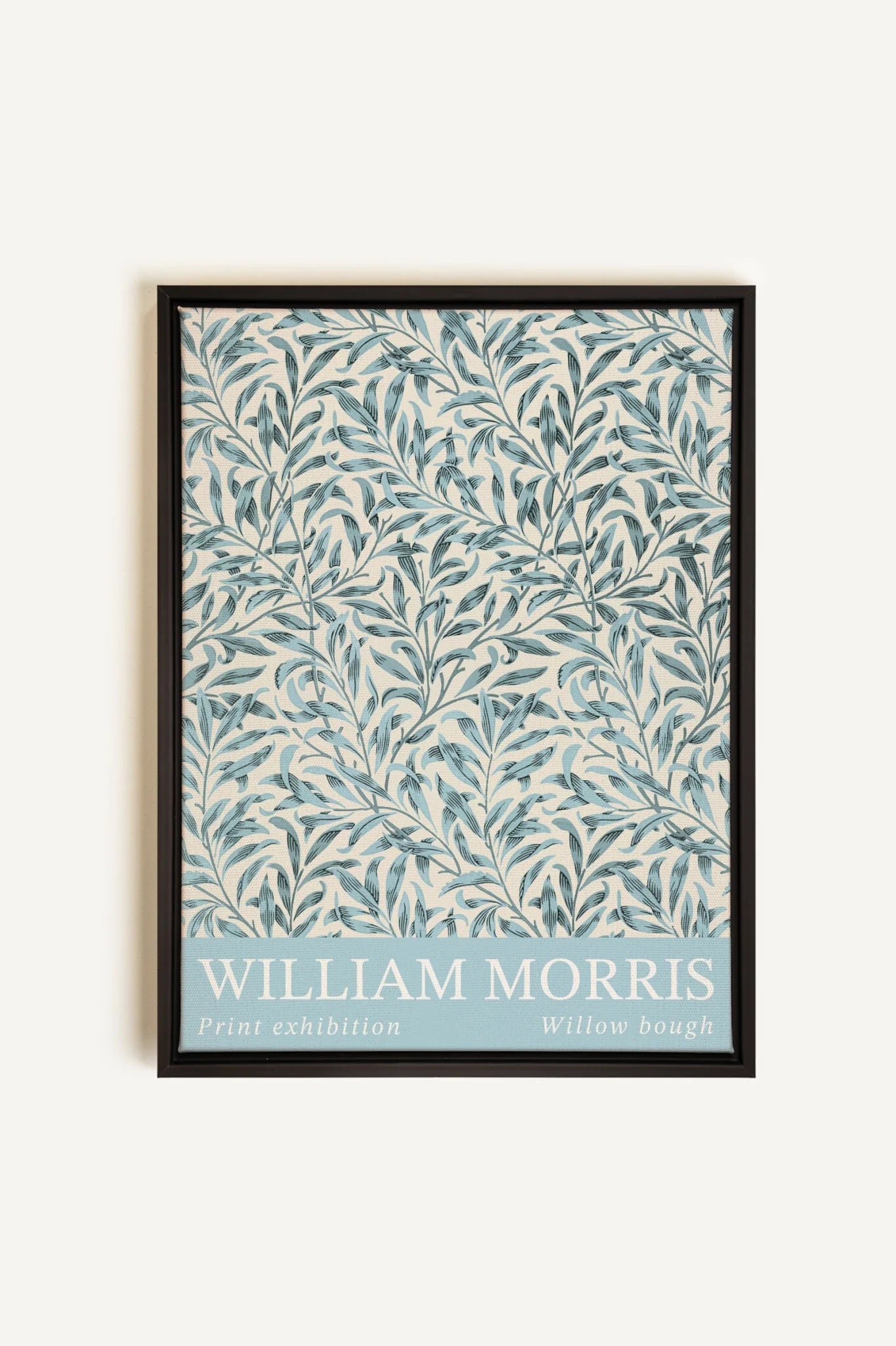 OLEKA CANVAS - BLEU MORRIS, Oeuvre sur toile étirée, encadré Noir