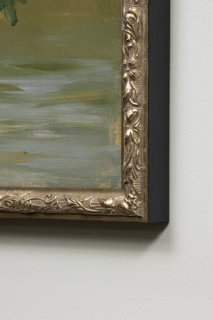Blossom by the Water, Oeuvre sur toile rigide, encadré Vintage Argent