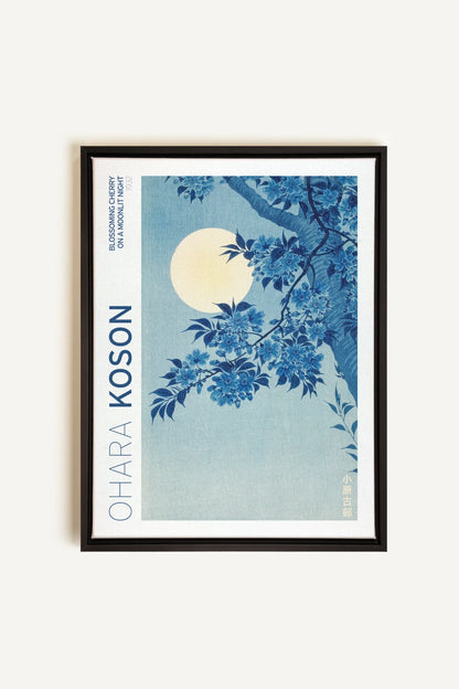 OLEKA CANVAS - BLOSSOMING CHERRY, Oeuvre sur toile étirée, encadré Noir