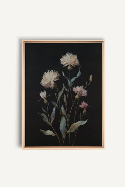 BLUSH FLORA, Work on stretched canvas, framed Naturel Clair