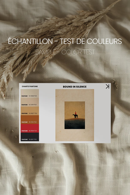 BOUND IN SILENCE, Artwork on rigid canvas, signature frame by Atelier Dansereau