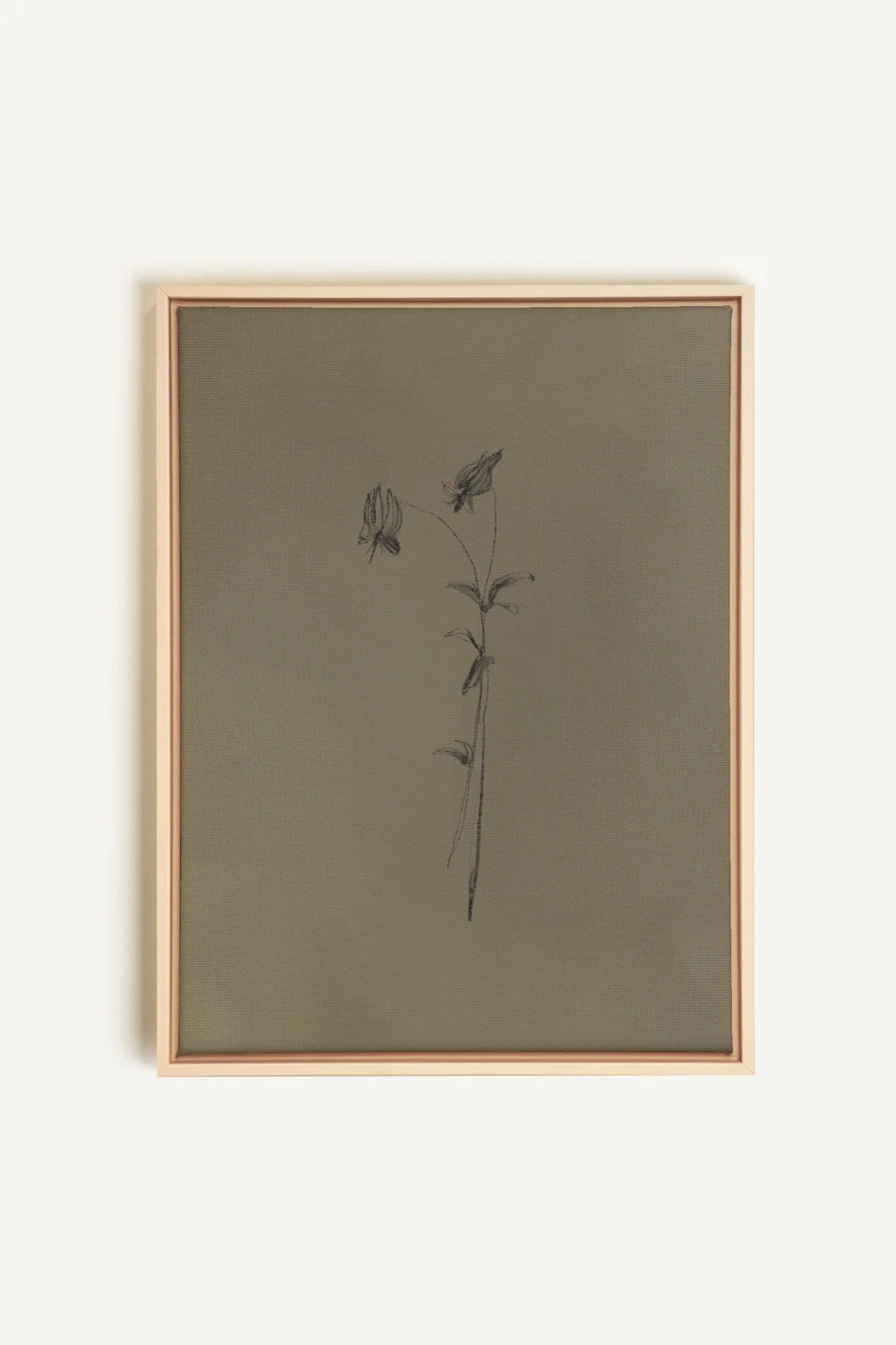 OLEKA CANVAS - BOUTON SAUVAGE, Oeuvre sur toile étirée, encadré Naturel Clair