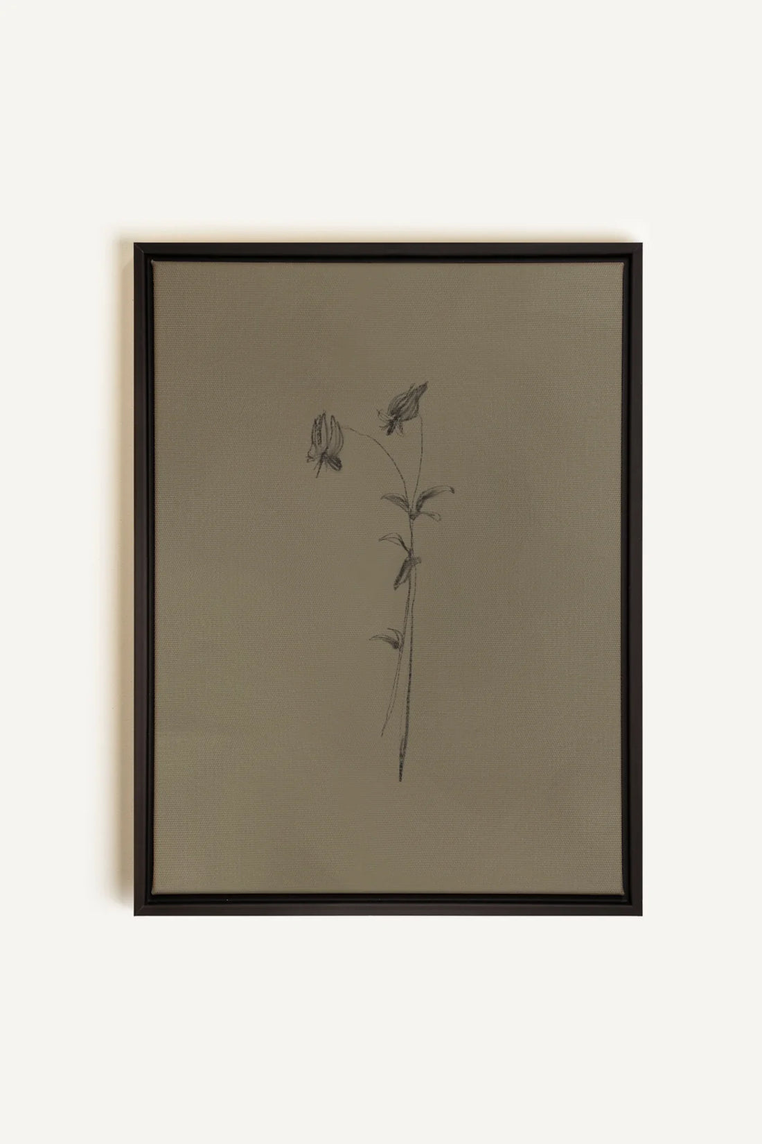 OLEKA CANVAS - BOUTON SAUVAGE, Oeuvre sur toile étirée, encadré Noir