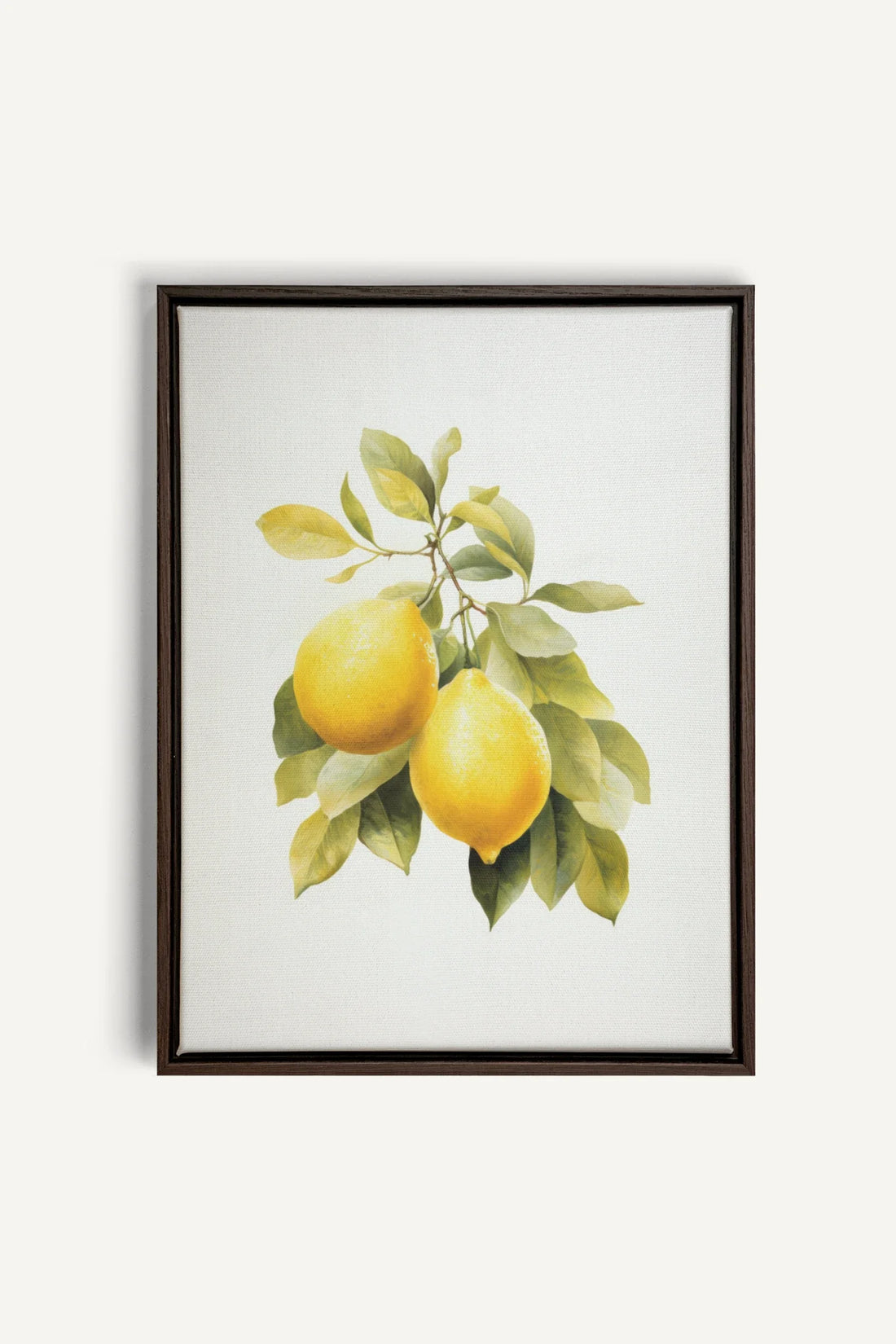 OLEKA CANVAS - BRANCH OF ZEST, Oeuvre sur toile étirée, encadré Brun Noyer