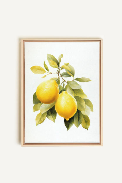 OLEKA CANVAS - BRANCH OF ZEST, Oeuvre sur toile étirée, encadré Naturel Clair