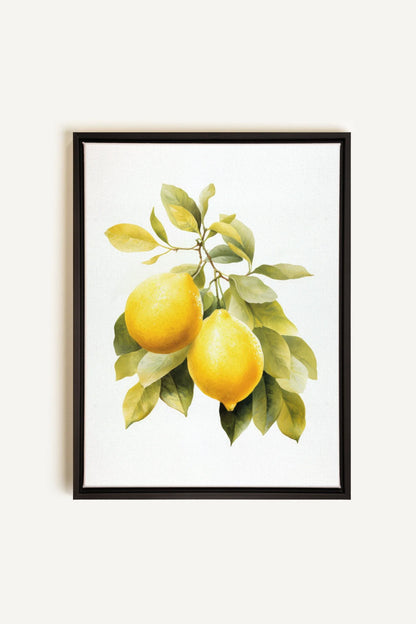 OLEKA CANVAS - BRANCH OF ZEST, Oeuvre sur toile étirée, encadré Noir