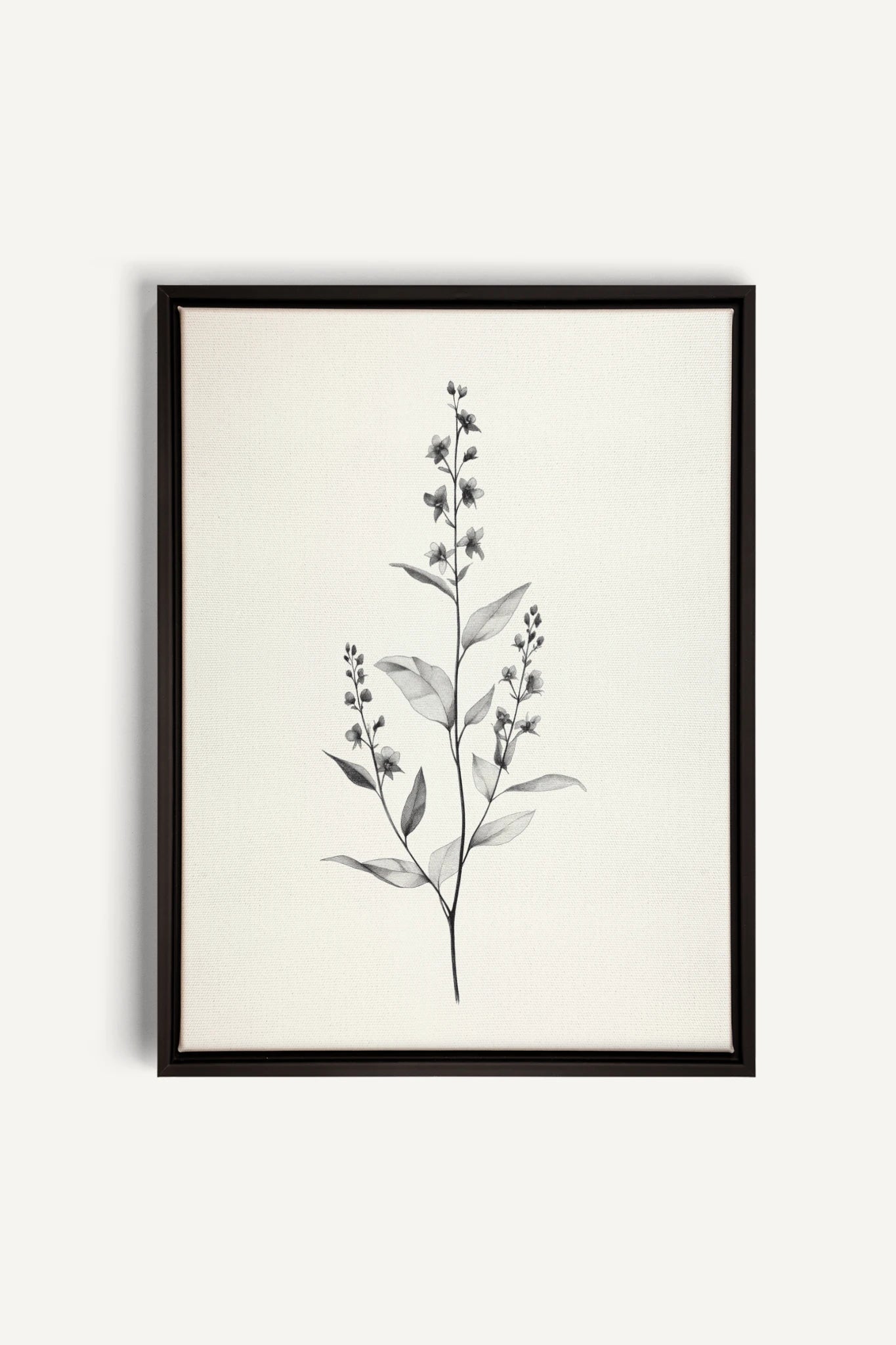 BRANCHE LÉGÈRE, Work on stretched canvas, framed Black