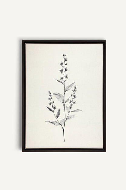 BRANCHE LÉGÈRE, Work on stretched canvas, framed Black