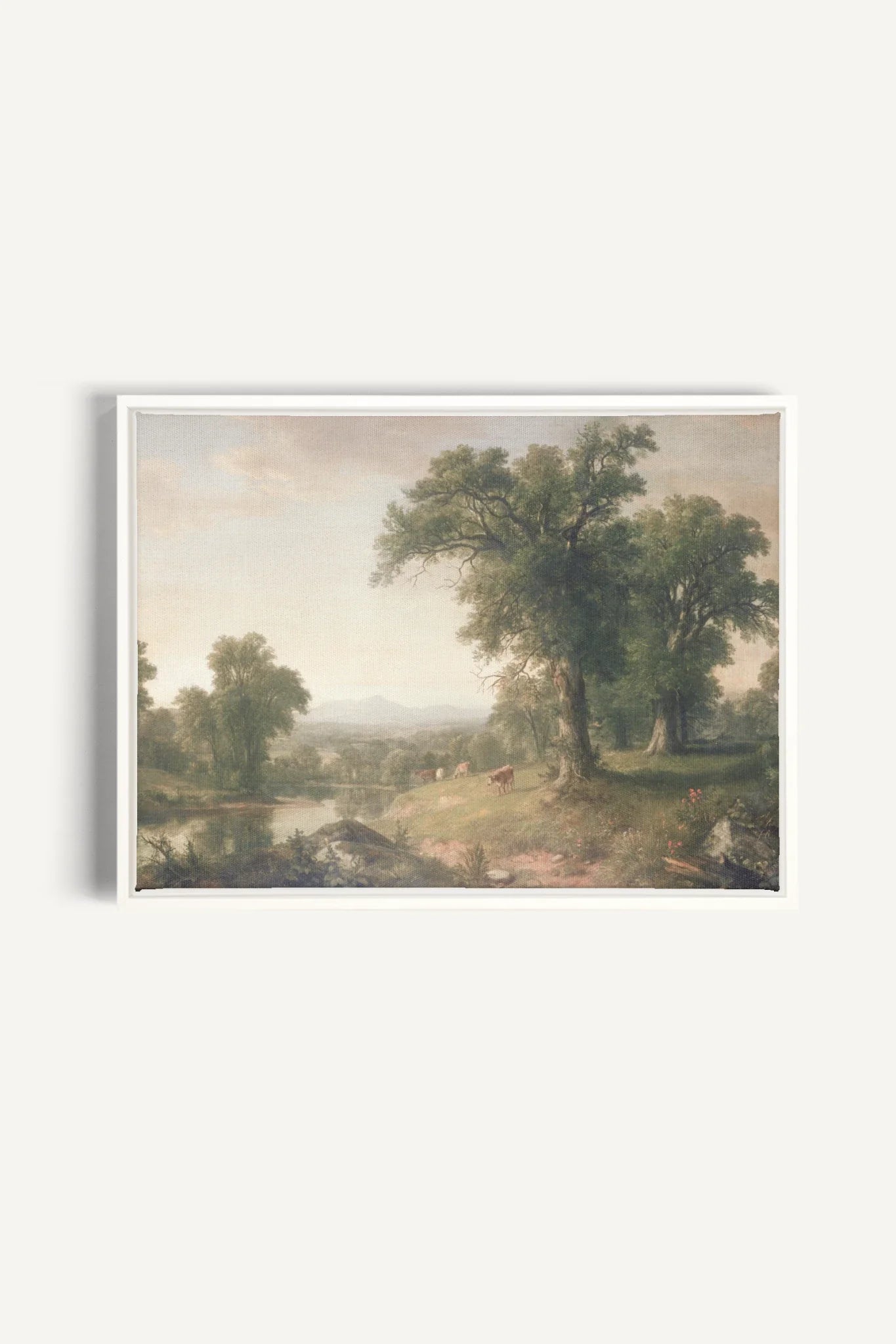 OLEKA CANVAS - BREATHER, Oeuvre sur toile étirée, encadré Blanc