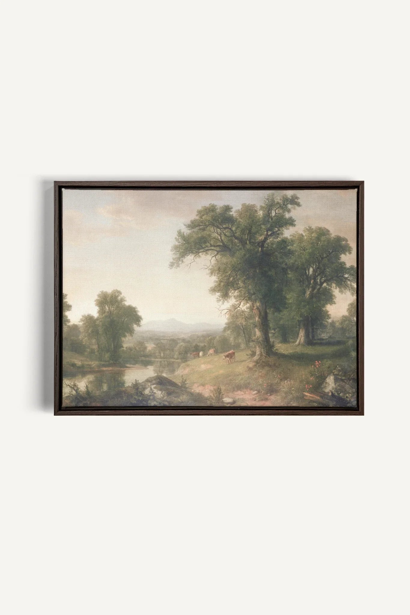 OLEKA CANVAS - BREATHER, Oeuvre sur toile étirée, encadré Brun Noyer