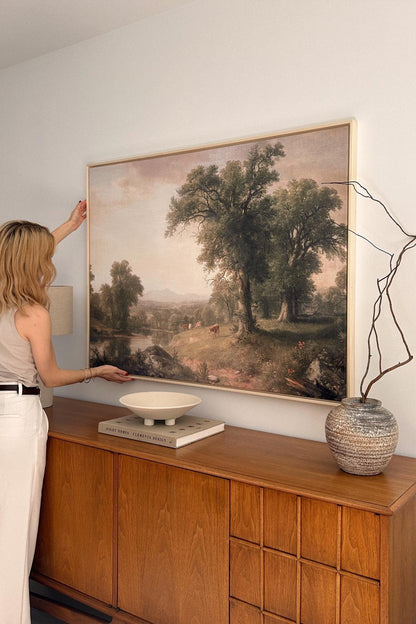 OLEKA CANVAS - BREATHER, Oeuvre sur toile étirée, encadré Naturel Clair