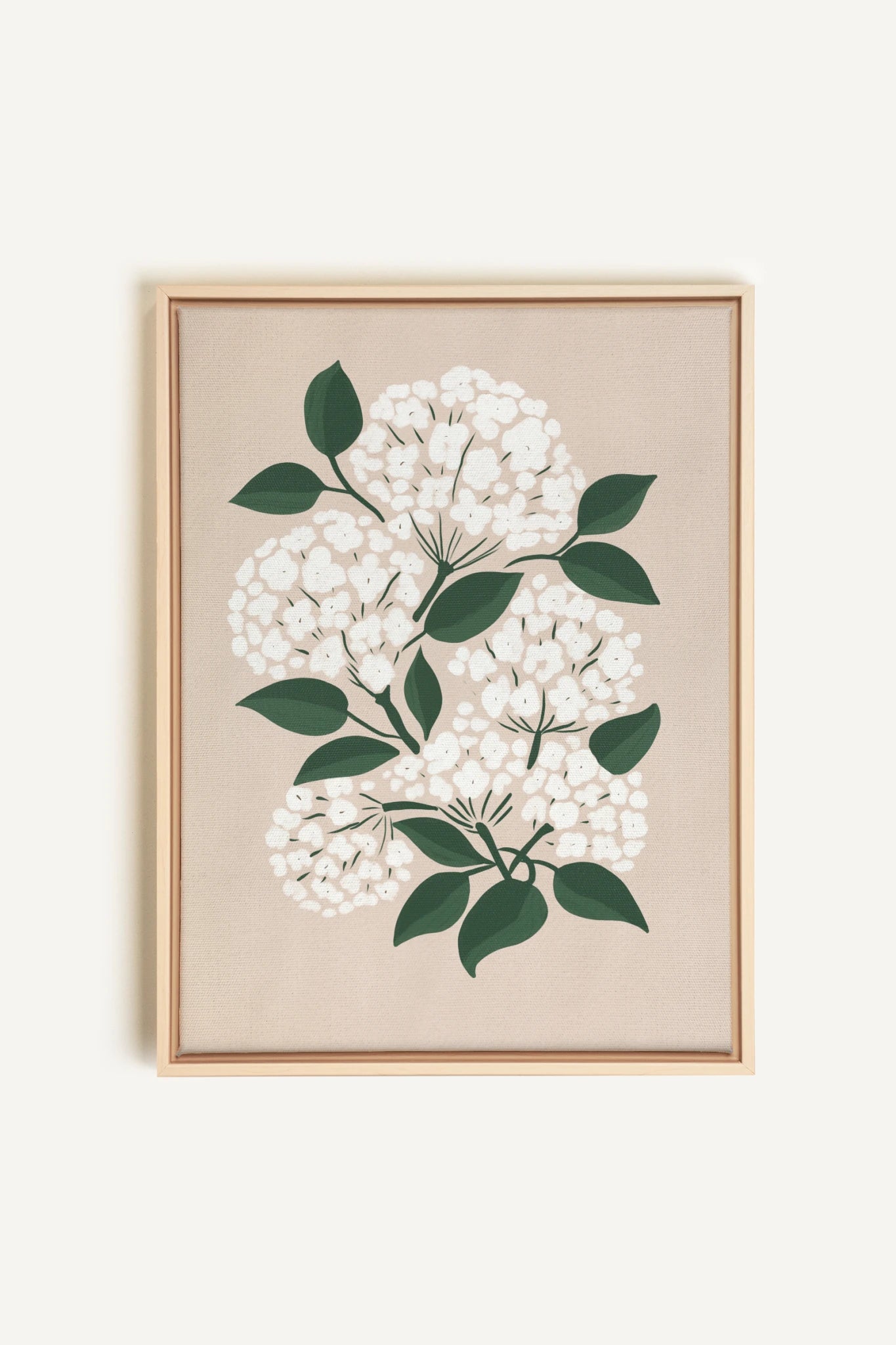 BRISE DE FLEURS, Oeuvre sur toile étirée, encadré Naturel Clair