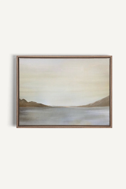 OLEKA CANVAS - BRISE, Oeuvre sur toile étirée, encadré Brun Chêne