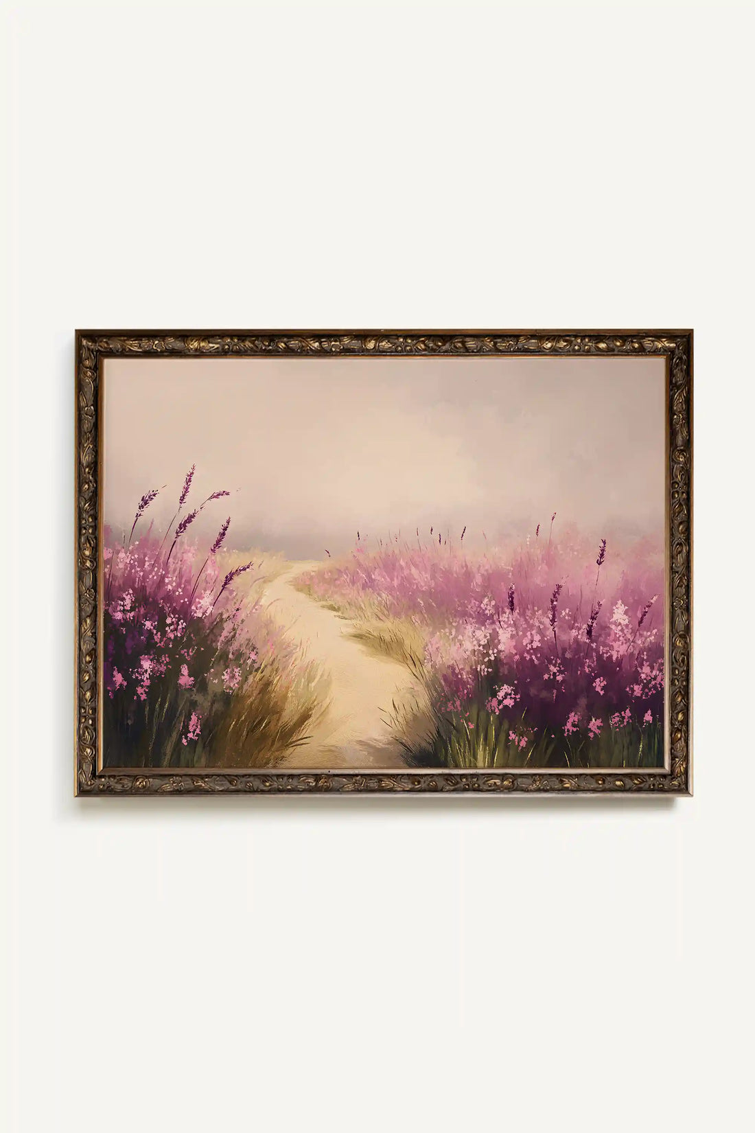 BRISE DE LAVANDE, Artwork on rigid canvas, framed in Vintage Bronze