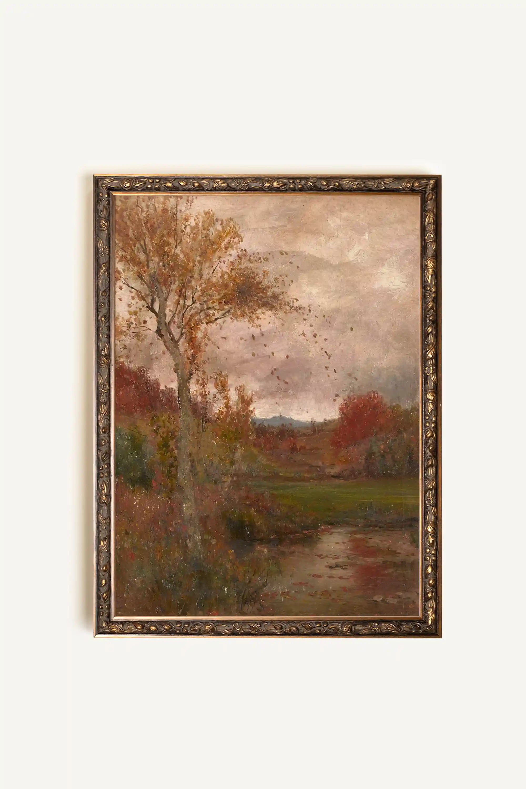 BRISE DES BOIS, Oeuvre sur toile rigide, encadré Vintage Bronze