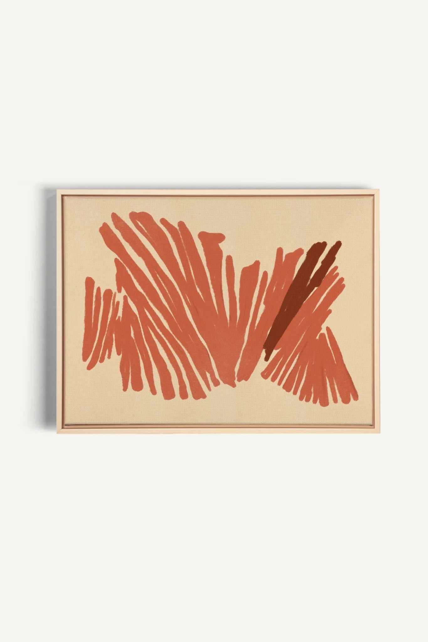 OLEKA CANVAS - BURNT ECHO, Oeuvre sur toile étirée, encadré Naturel Clair