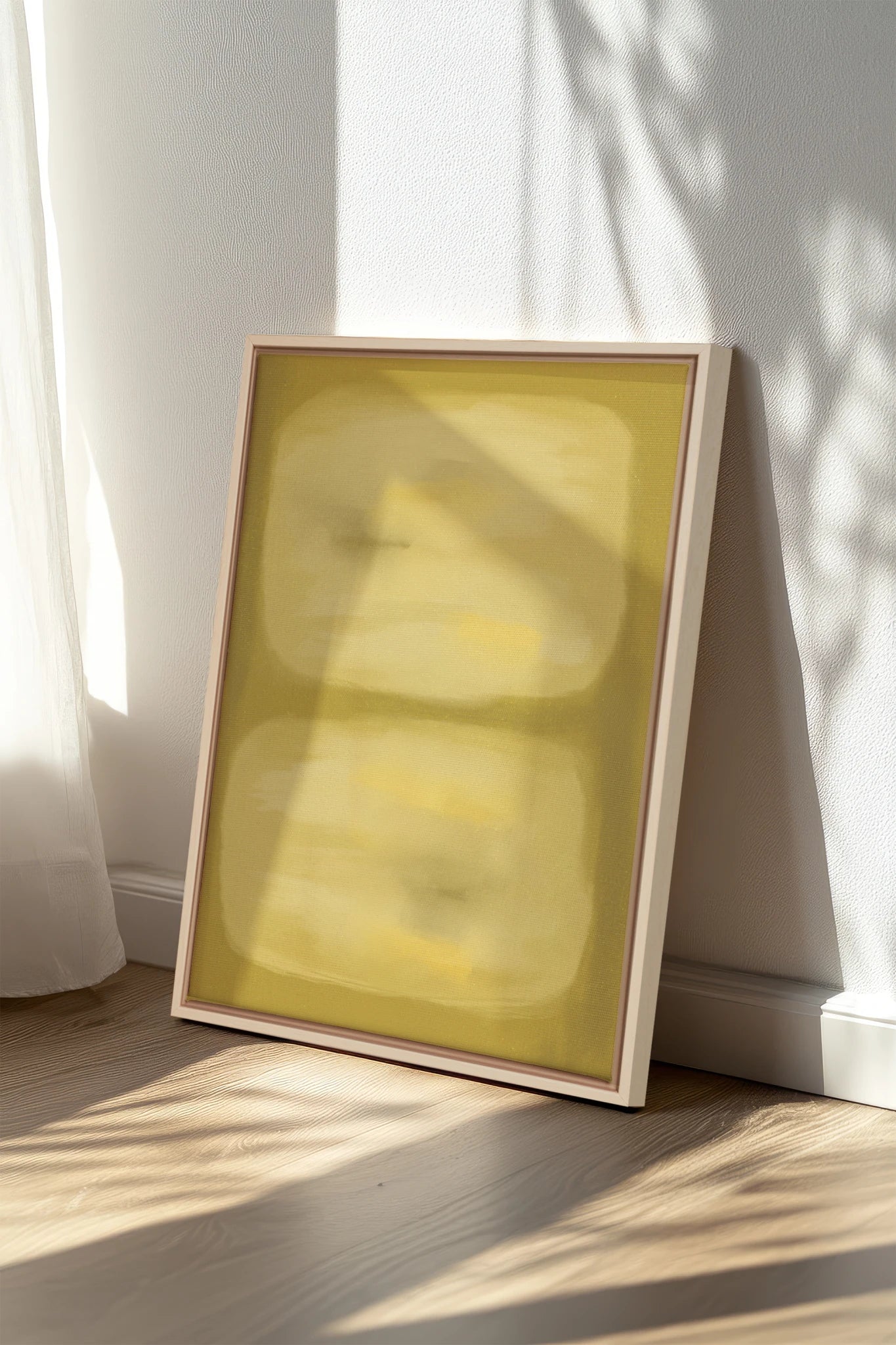 BUTTERLIGHT, Work on stretched canvas, framed Naturel Clair