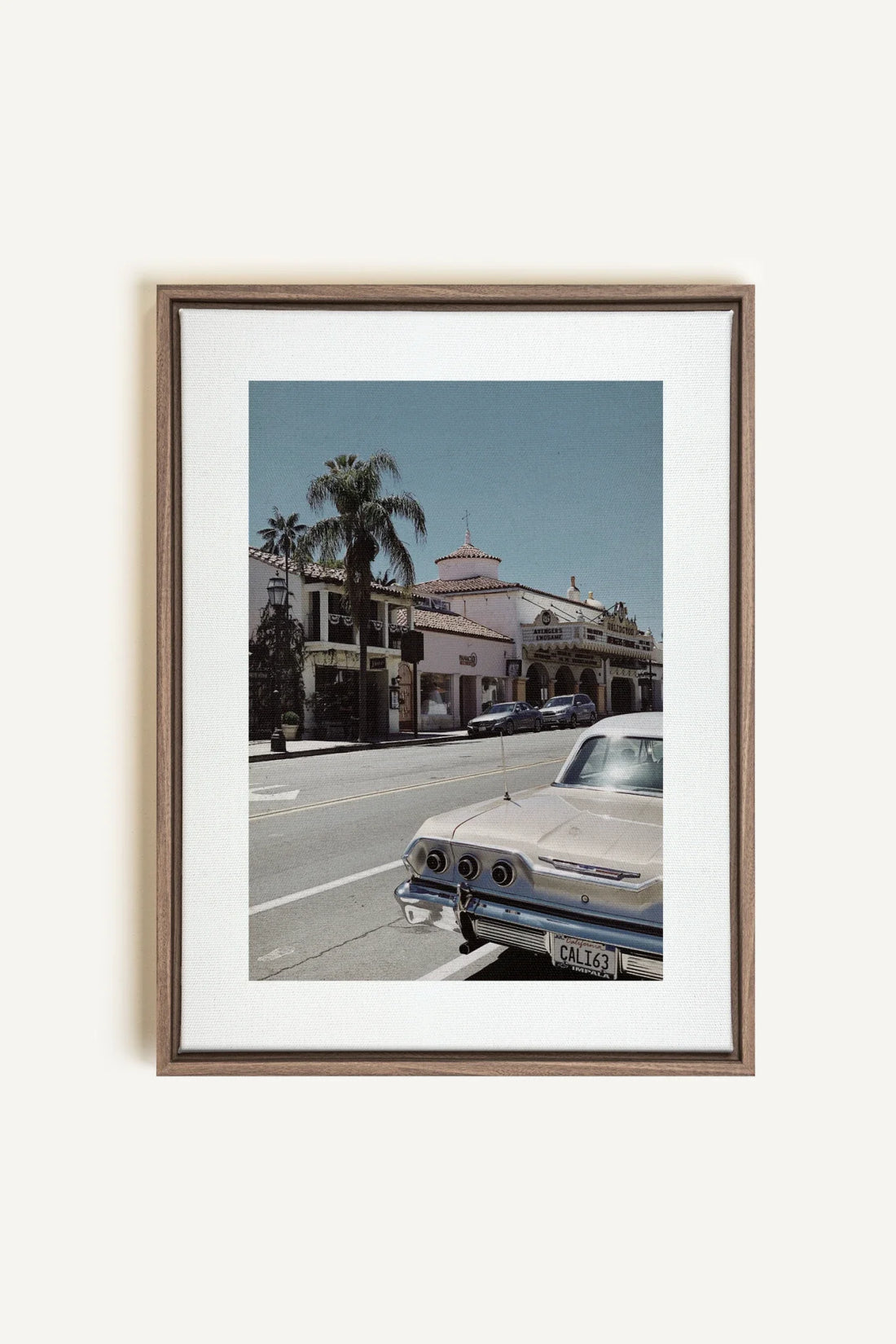 OLEKA CANVAS - CALI 63, Oeuvre sur toile étirée, encadré Brun Chêne