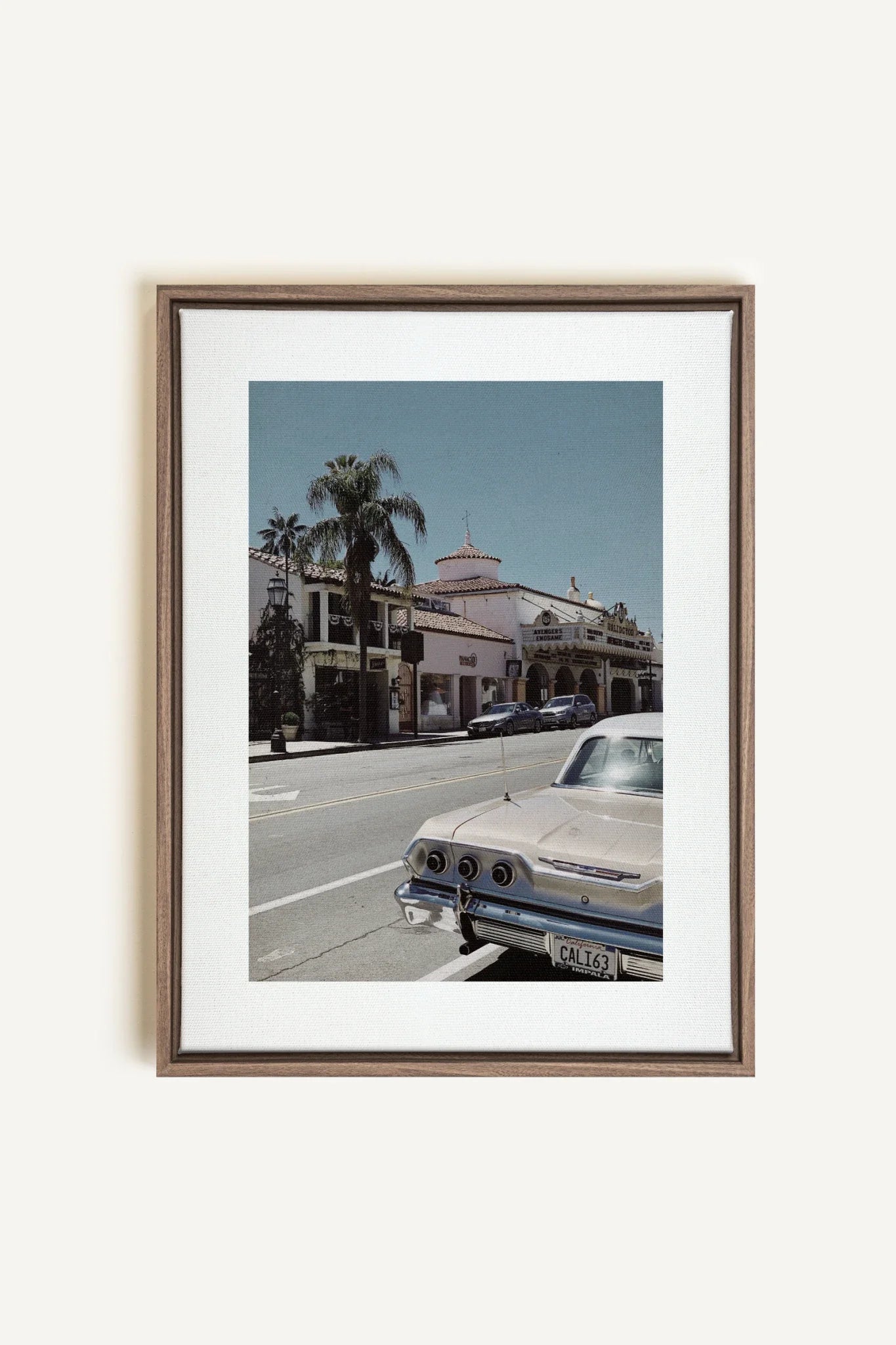 OLEKA CANVAS - CALI 63, Oeuvre sur toile étirée, encadré Brun Chêne