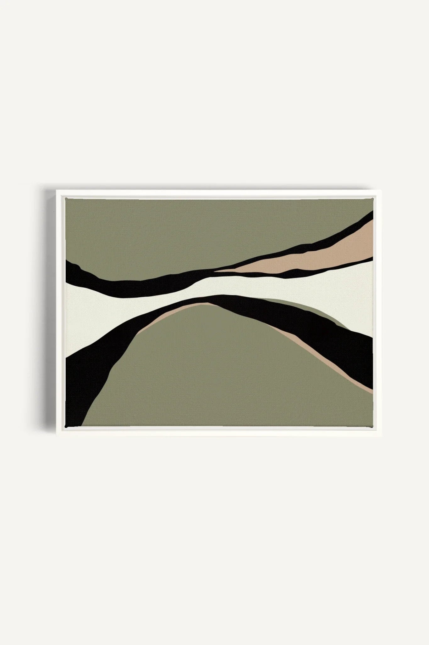 OLEKA CANVAS - CAMO MODERNE, Oeuvre sur toile étirée, encadré Blanc