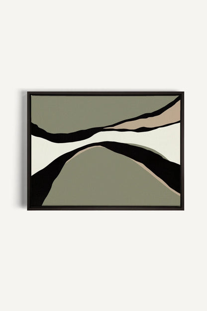 OLEKA CANVAS - CAMO MODERNE, Oeuvre sur toile étirée, encadré Noir