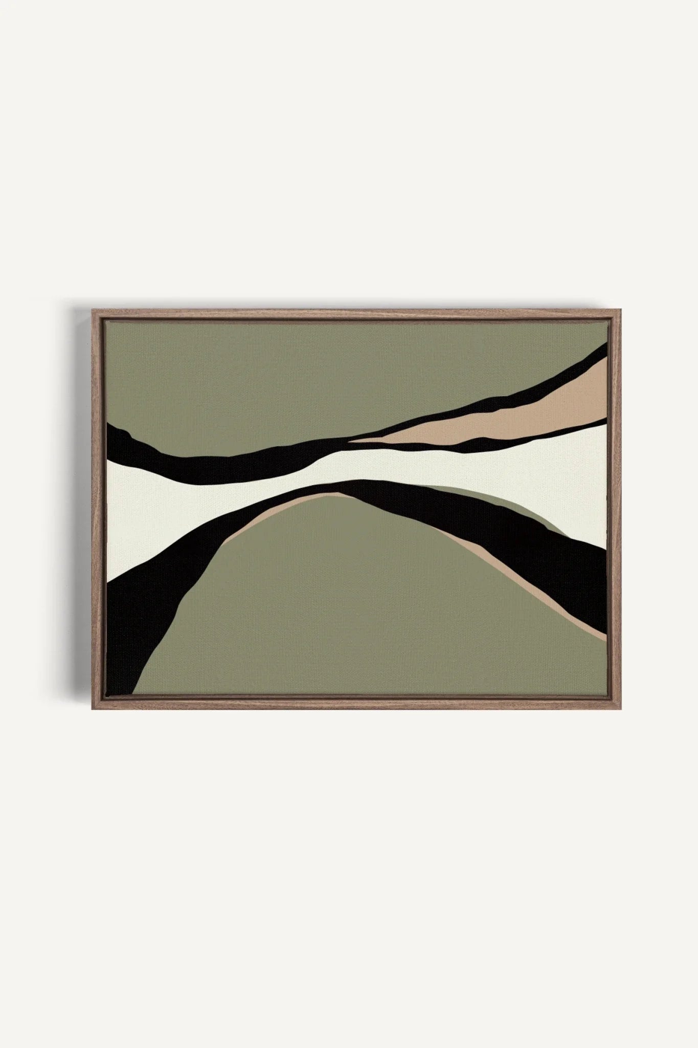 OLEKA CANVAS - CAMO MODERNE, Oeuvre sur toile étirée, encadré Brun Chêne