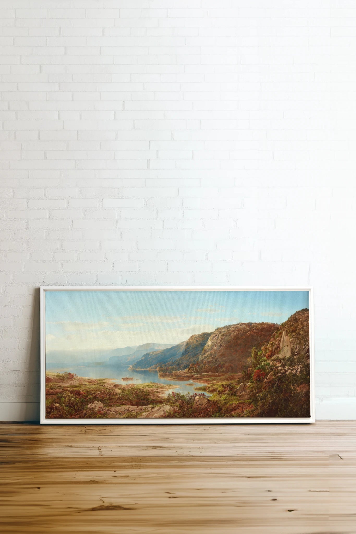 CANYON OF LIGHT, Work on stretched canvas, framed White