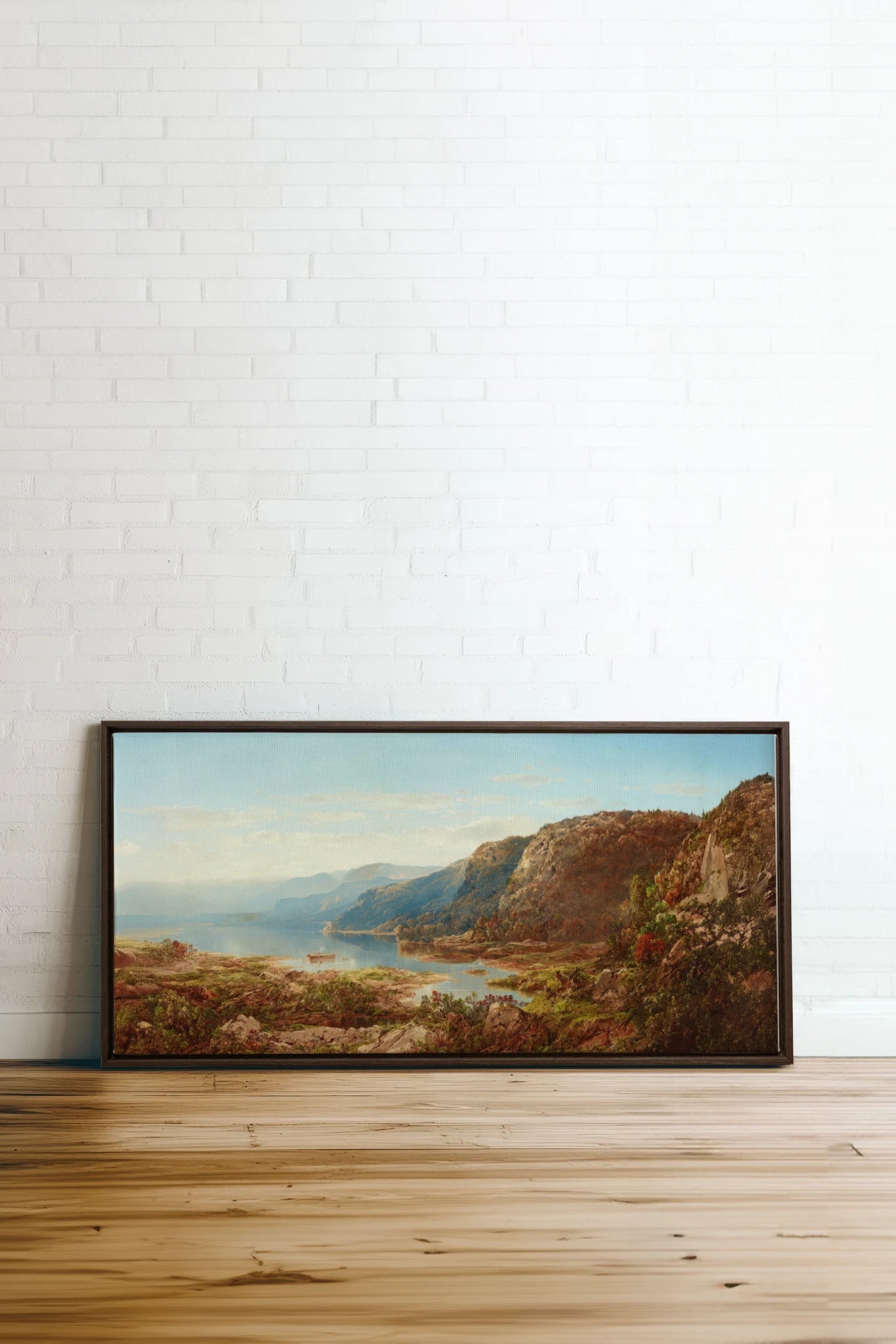 CANYON OF LIGHT, Work on stretched canvas, framed Walnut Brown