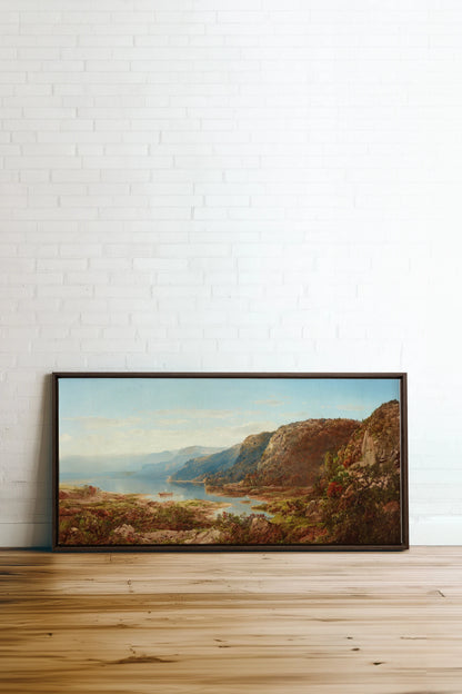 CANYON OF LIGHT, Work on stretched canvas, framed Walnut Brown