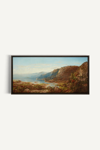 CANYON OF LIGHT, Work on stretched canvas, framed Walnut Brown
