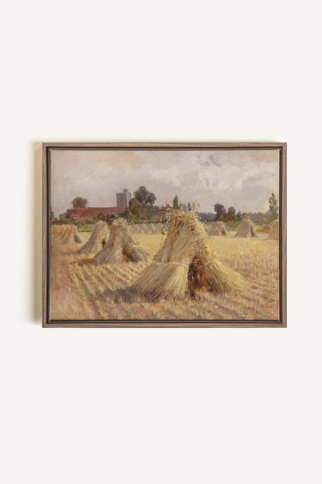 CHAMPS DES SOUVENIRS, Oeuvre sur toile étirée, encadré Brun Chêne