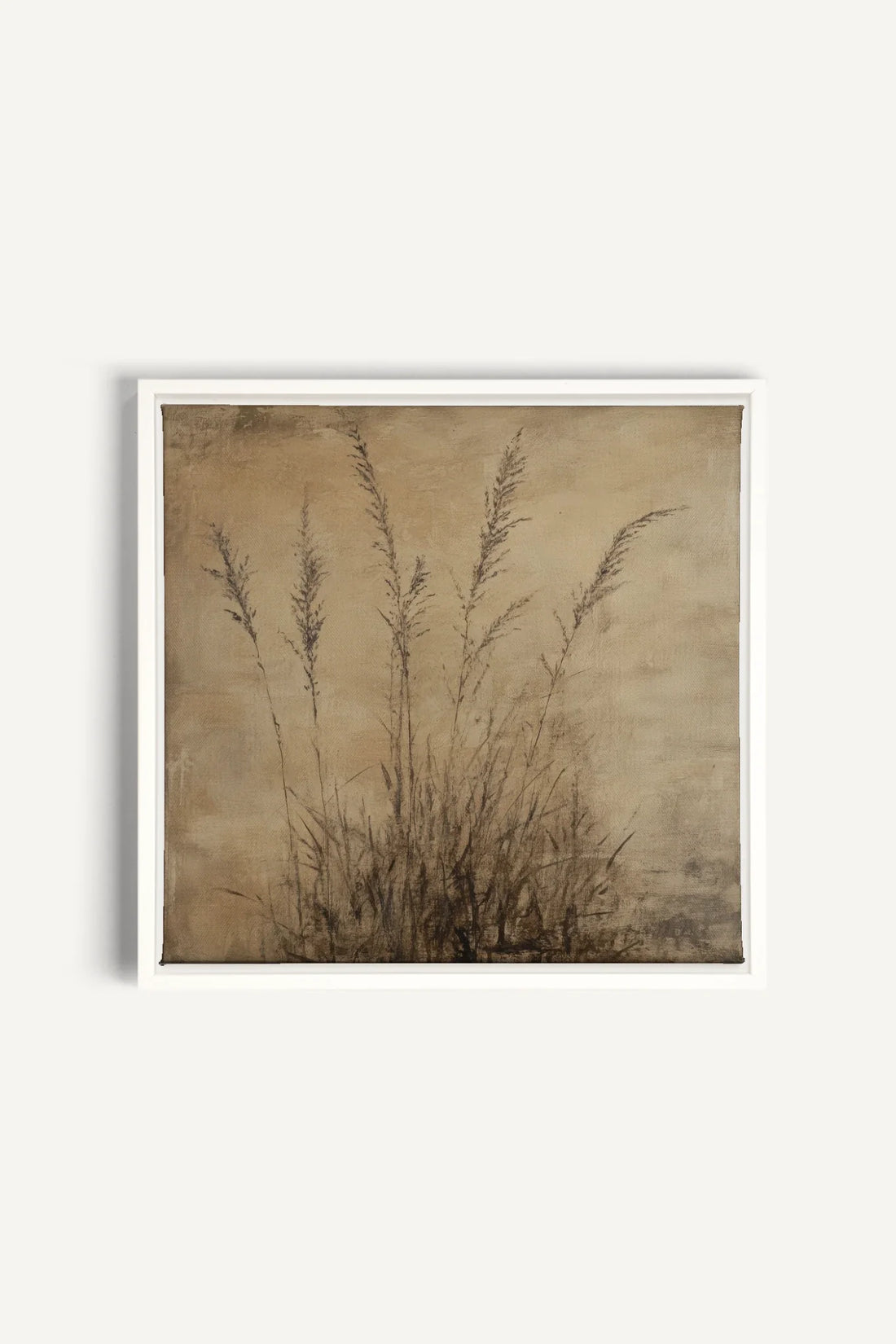 OLEKA CANVAS - CHAMPS OUBLIÉS, Oeuvre sur toile étirée, encadré Blanc