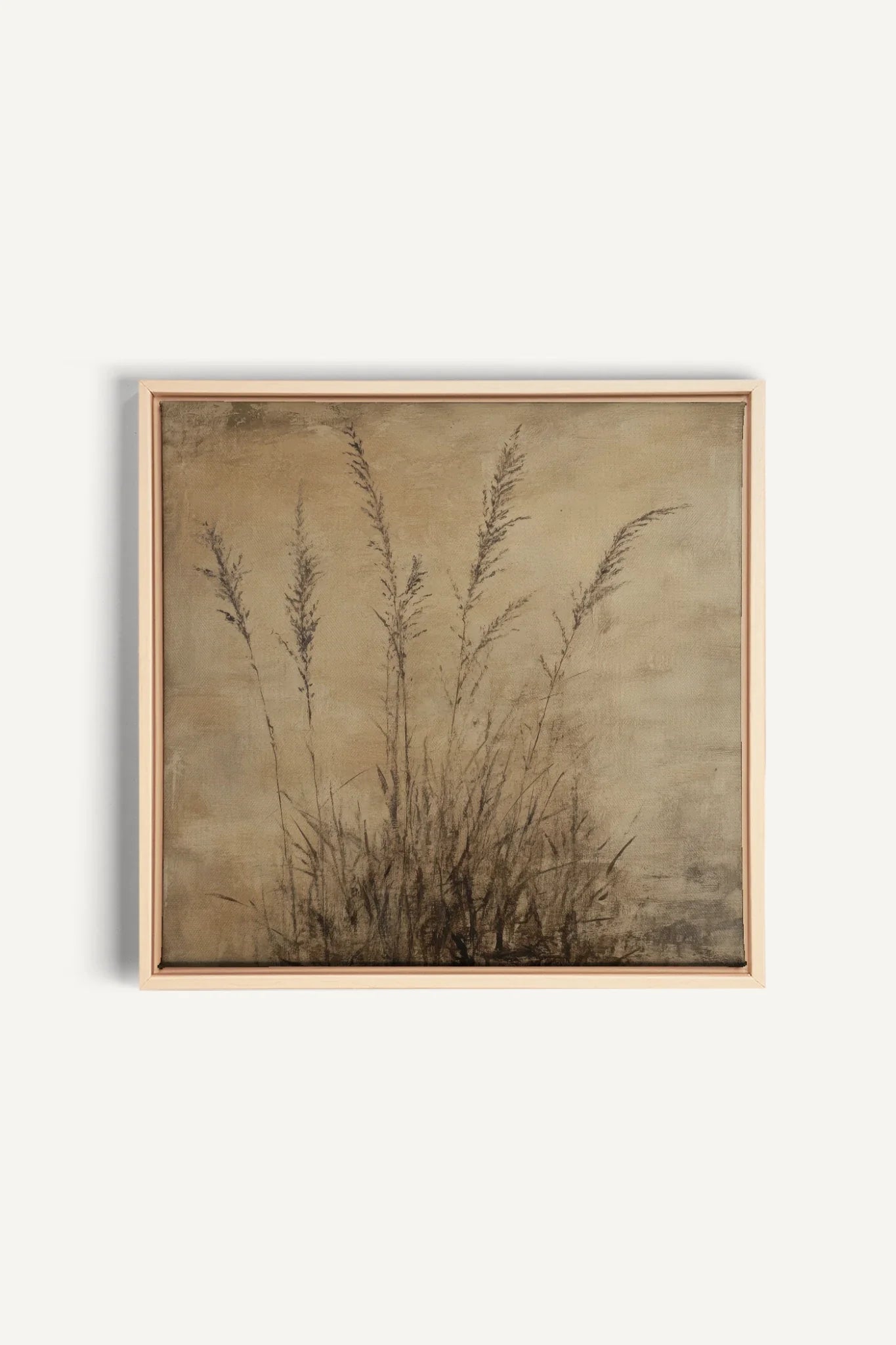 OLEKA CANVAS - CHAMPS OUBLIÉS, Oeuvre sur toile étirée, encadré Naturel Clair