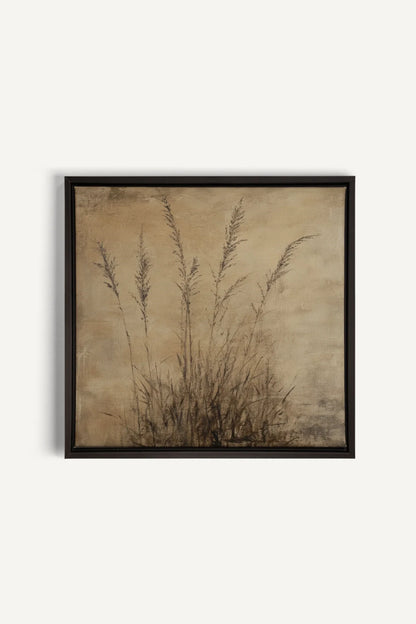 OLEKA CANVAS - CHAMPS OUBLIÉS, Oeuvre sur toile étirée, encadré Noir