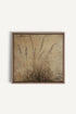 OLEKA CANVAS - CHAMPS OUBLIÉS, Oeuvre sur toile étirée, encadré Brun Chêne