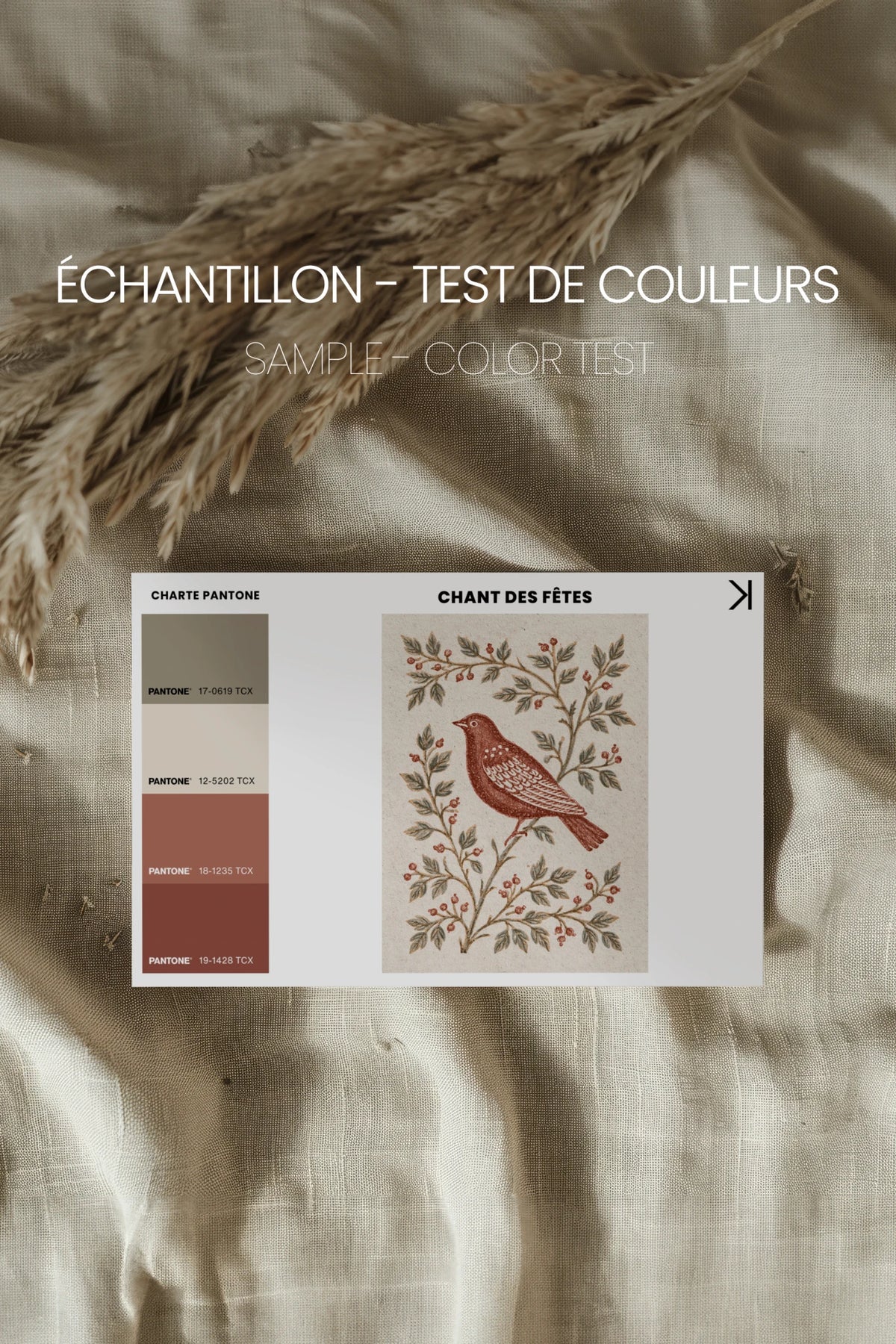 CHANT DES FÊTES, Oeuvre sur toile rigide, encadré Vintage Bronze