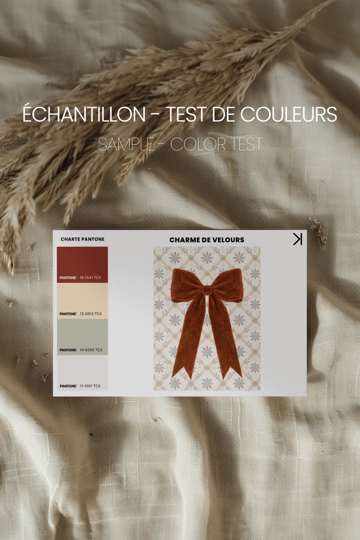 CHARME DE VELOURS, Oeuvre sur toile rigide, encadré brun chêne