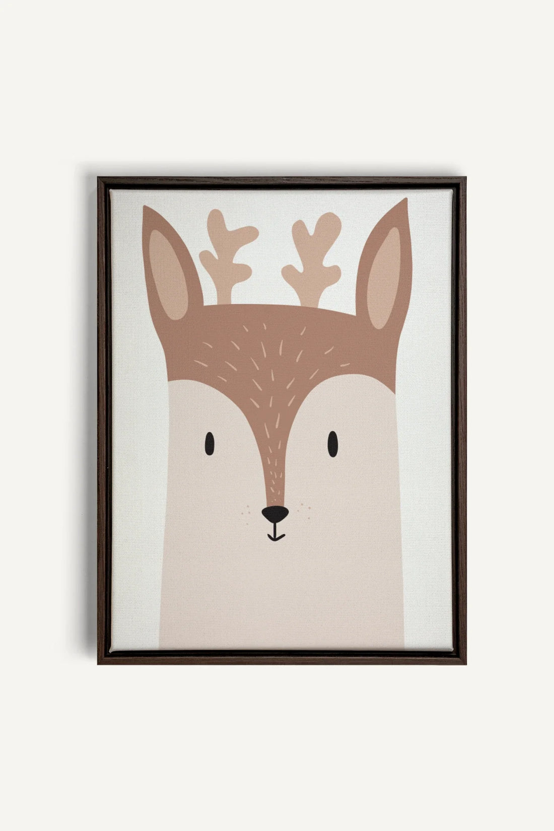 OLEKA CANVAS - CHEVREUIL, Oeuvre sur toile étirée, encadré Brun Noyer