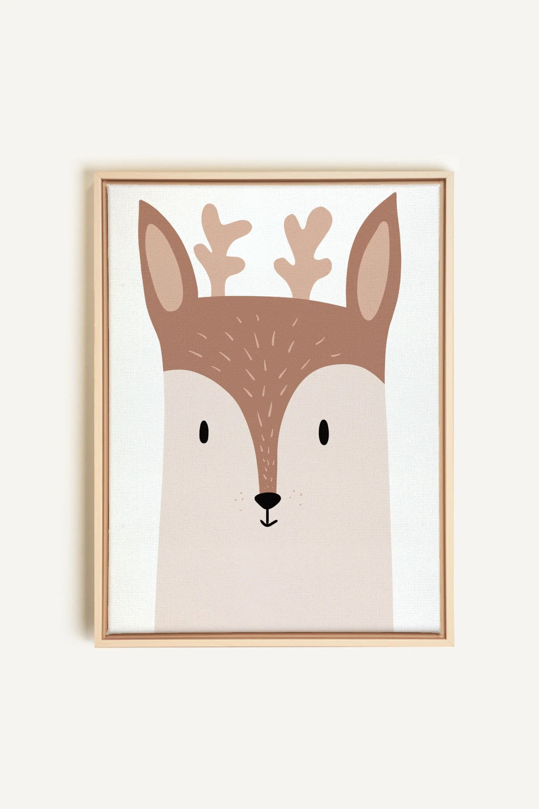 OLEKA CANVAS - CHEVREUIL, Oeuvre sur toile étirée, encadré Naturel Clair