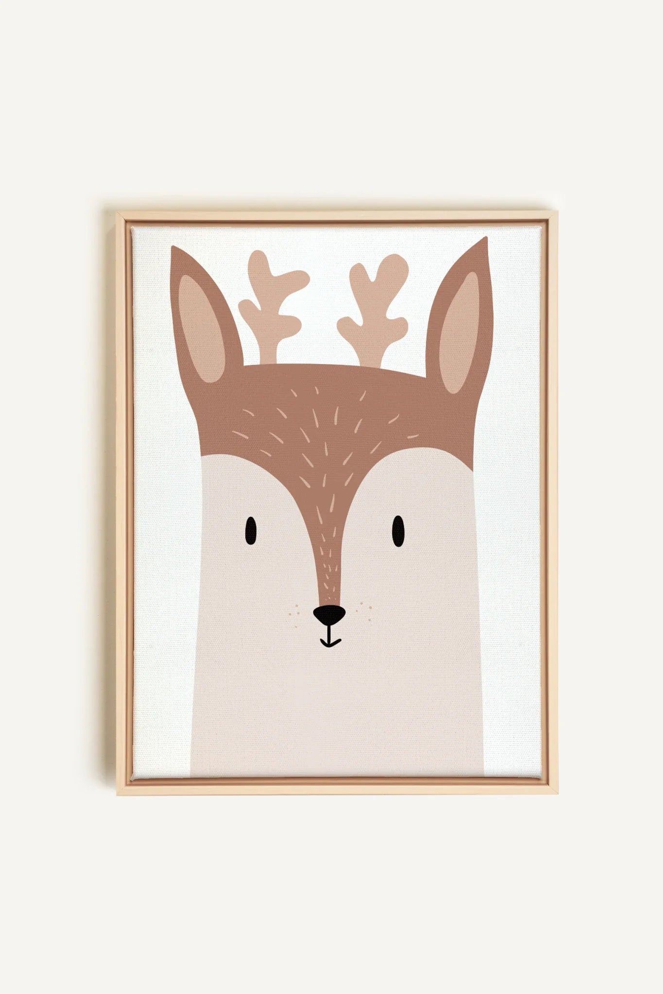 OLEKA CANVAS - CHEVREUIL, Oeuvre sur toile étirée, encadré Naturel Clair