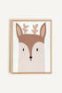 OLEKA CANVAS - CHEVREUIL, Oeuvre sur toile étirée, encadré Naturel Clair