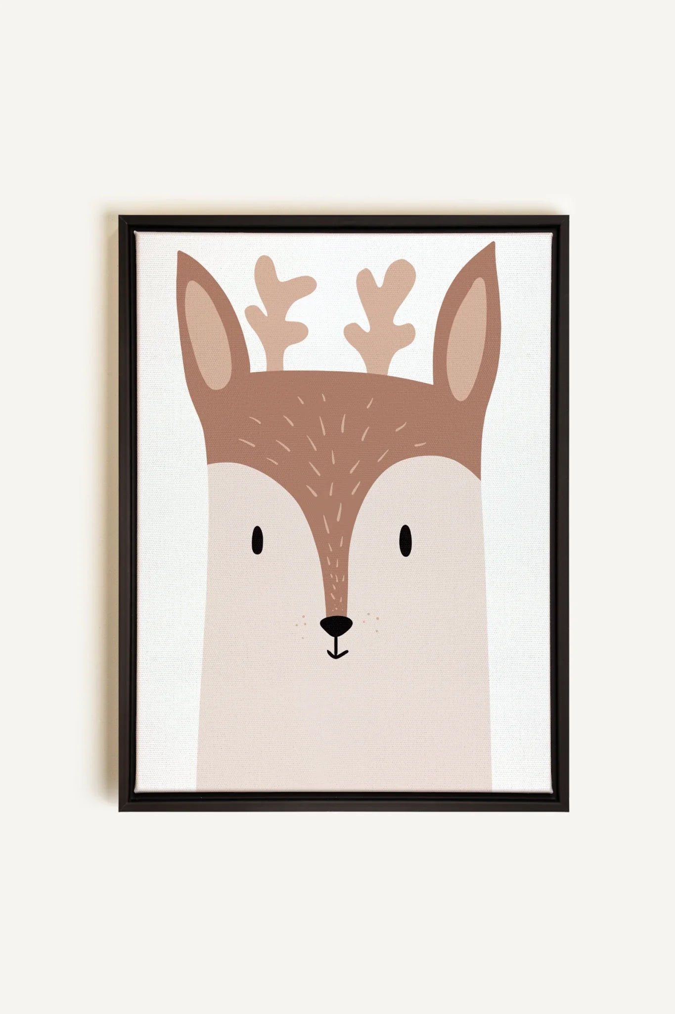 OLEKA CANVAS - CHEVREUIL, Oeuvre sur toile étirée, encadré Noir